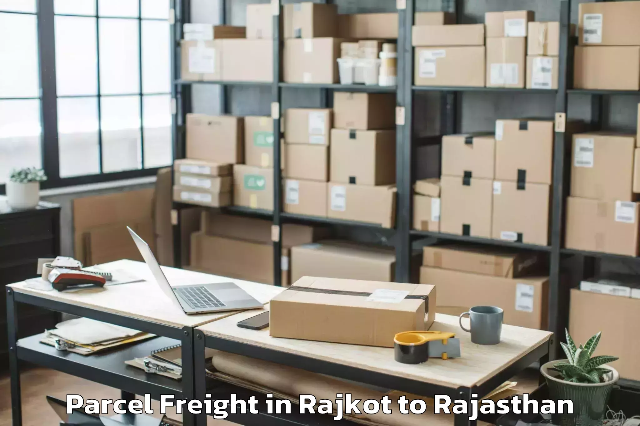 Leading Rajkot to Pindwara Parcel Freight Provider